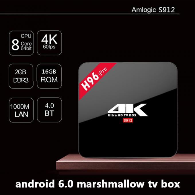 H96 Pro-Amlogic S912 KODI 17,3 vorinstallierte Android 7,1 Fernsehkasten-Universalität