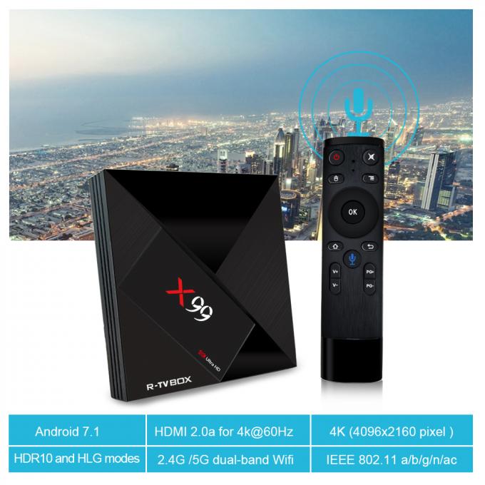 Kern 4+32G Kodi X99 RK3399 sechs 18,0 vorinstallierter Android 8,1 Android Fernsehkasten