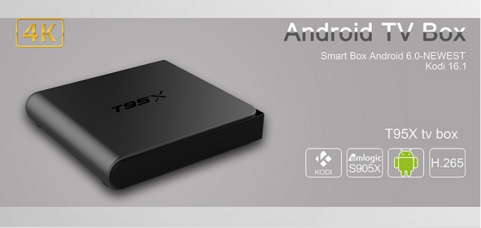 Fernsehkasten völlig geladenes T95x Bluetooth-4,0 Android eine Jahr-Garantie